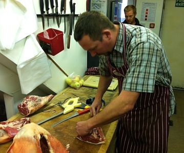 lamb butchery course, butchering a lamb course